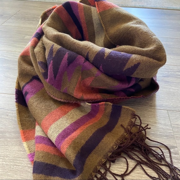 Accessories - Sand and Coral-tone Scarf